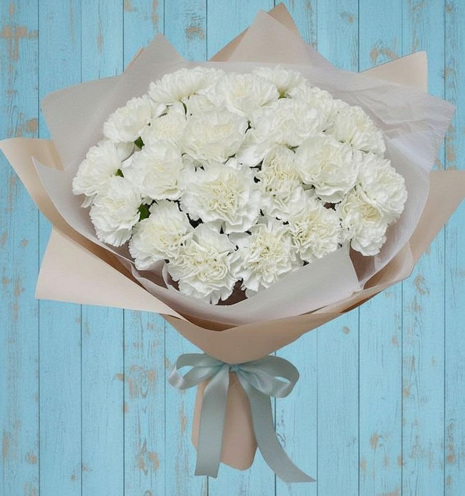 Букет цветов из: Гвоздики в Урожайном