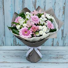 Букет цветов из:  Герберы, Альстромерии и Хризантемы #REPLACE_PRED# Урожайном