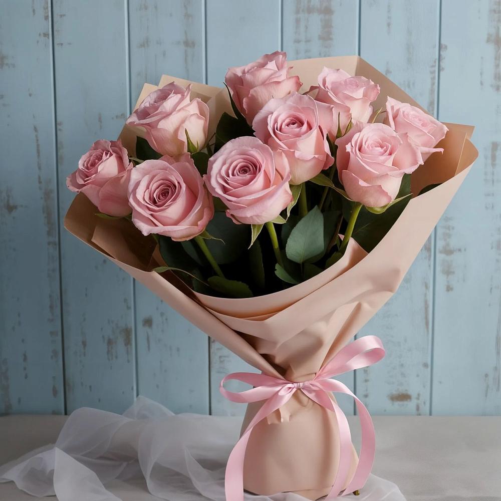 Букет цветов из: Розы в Урожайном