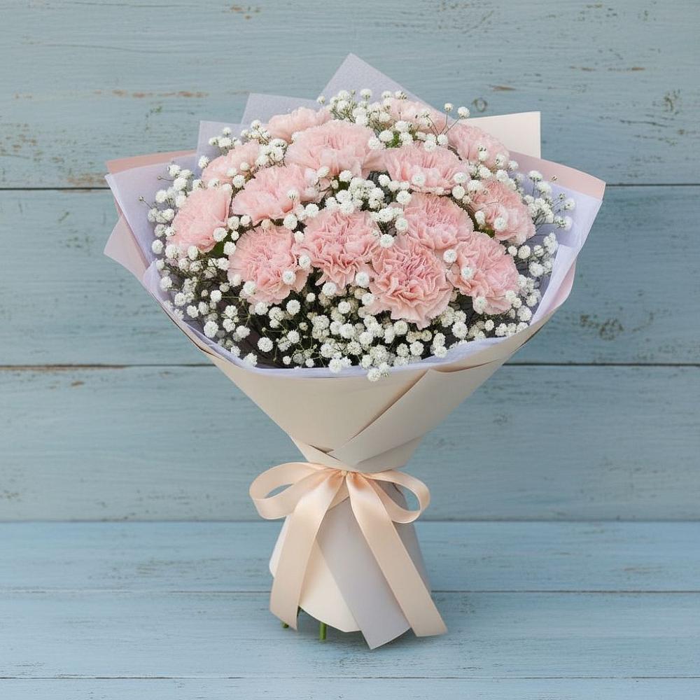 Букет цветов из: Гвоздики в Урожайном