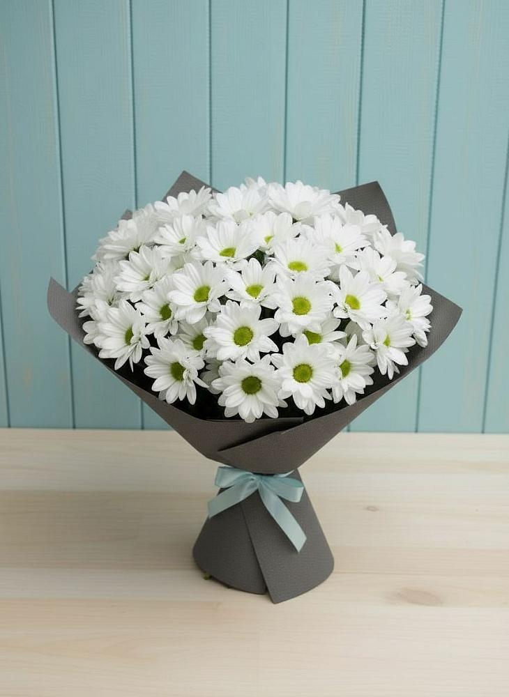 Букет цветов из: Хризантемы в Урожайном