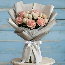 Букет цветов из:  Розы в Урожайном