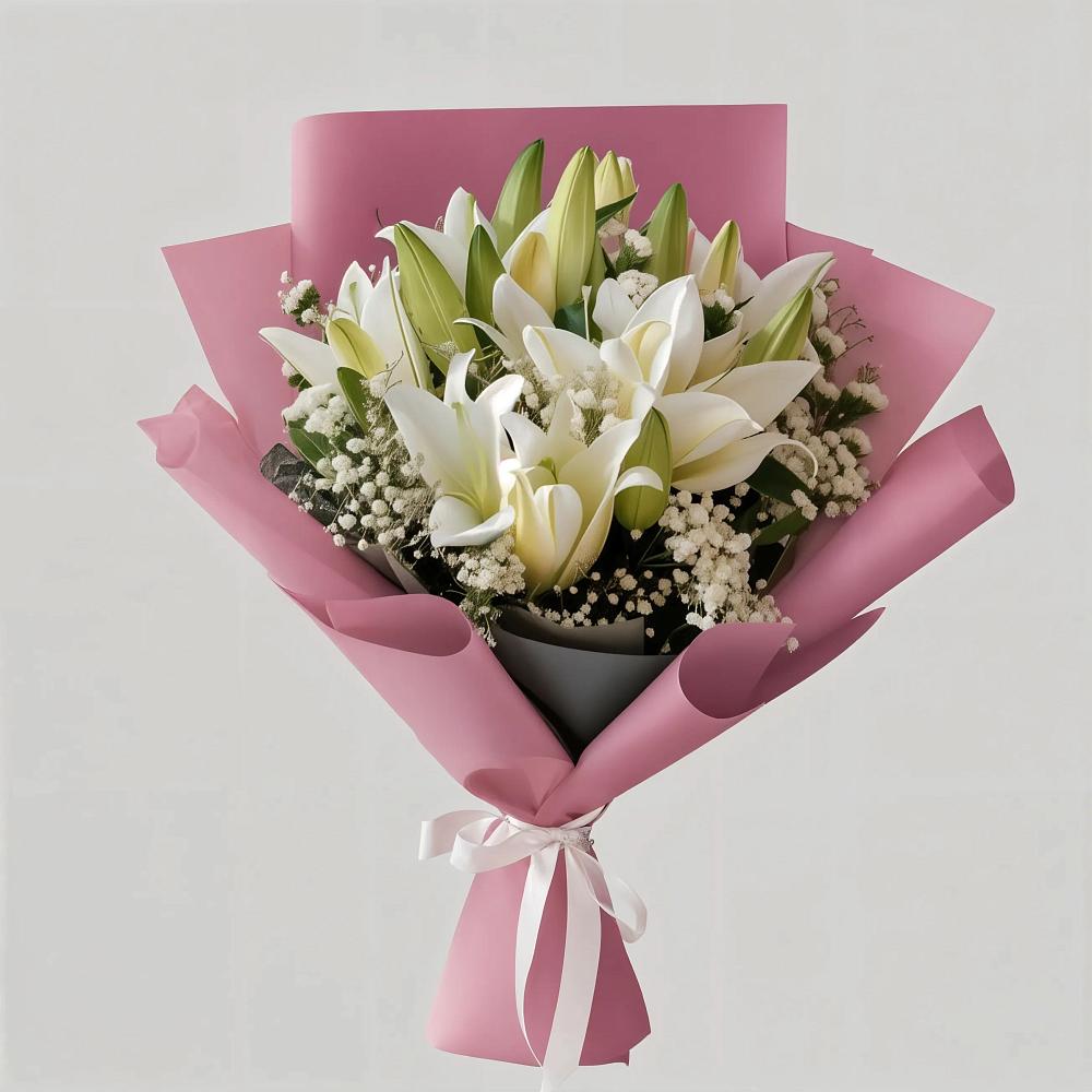 Букет цветов из: Лилии в Урожайном