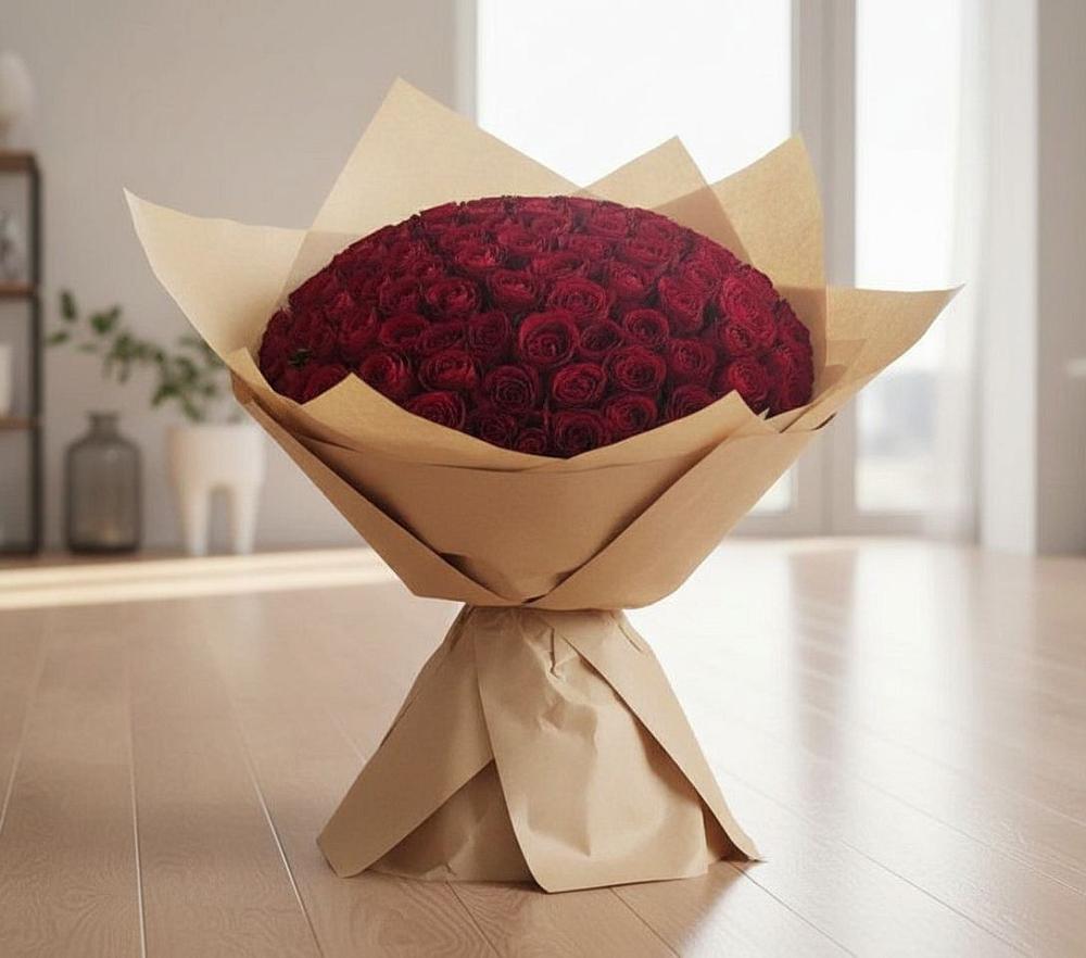 Букет 101 Красная роза в Урожайном