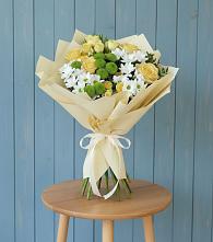 Букет цветов из:  Хризантемы и Розы в Урожайном