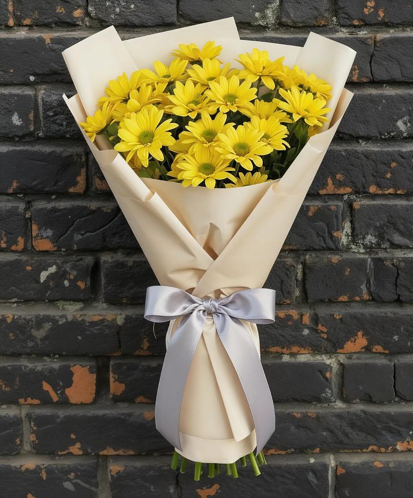Букет цветов из: Хризантемы в Урожайном