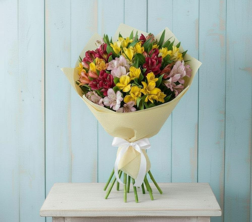 Букет цветов из: Альстромерии в Урожайном