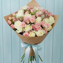 Букет цветов из:  Розы в Урожайном